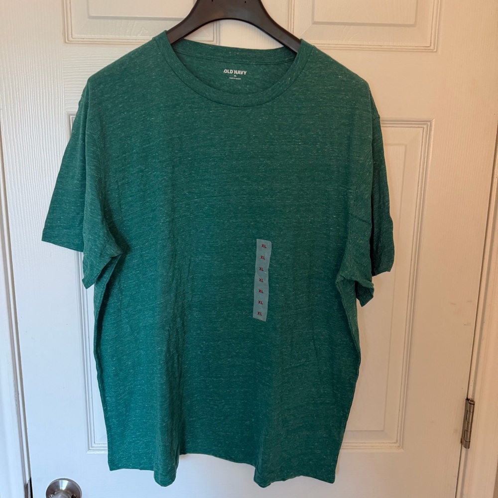 Old Navy Men's Teal Heather Crew Neck Short Sleeve Tee